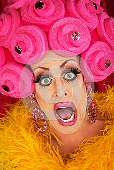 Screaming Drag Queen Close up