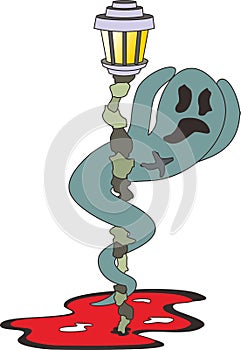 Screaming ghost linger in lamp