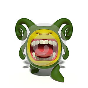 Screaming green monster