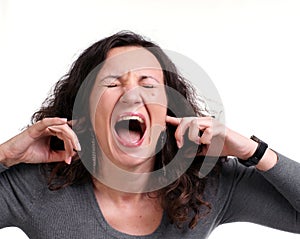 Screaming woman