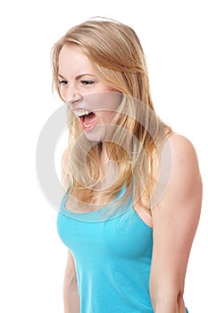 Screaming woman