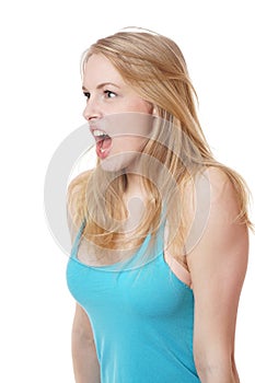 Screaming woman