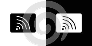 Screen cast icon logo set vector