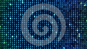 Screen close up digital computer numbers. Blue digital binary data on computer screen loopable.