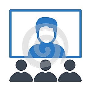 Screen glyph colour vector  icon