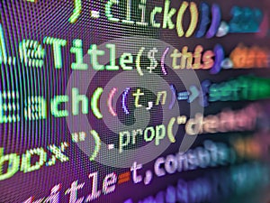 Screen display digital certificate ,Cyber security concept. Web development concept. . Digital binary computer code. Concept for