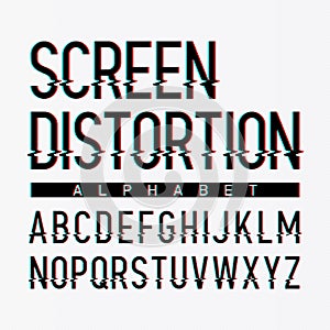 Screen distortion alphabet