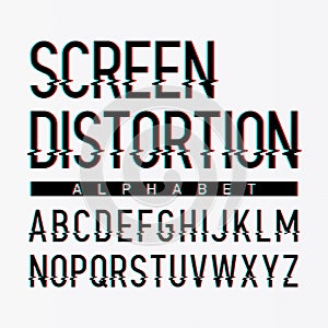 Screen distortion alphabet