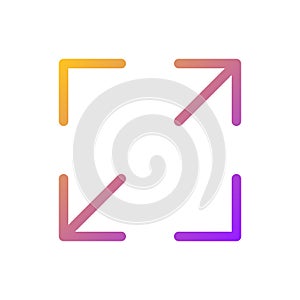 Screen enlarging pixel perfect gradient linear ui icon