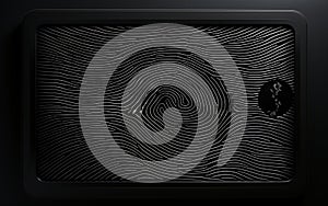 Screen Featuring a Fingerprint Generative AI