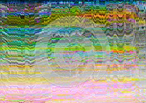 Screen glitch signal error multicolor static noise
