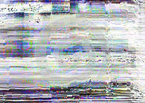 Screen glitch signal error white static noise