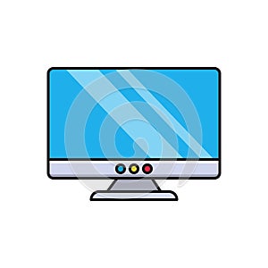 Screen vector flat color icon