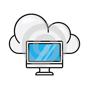 Screen vector flat color icon