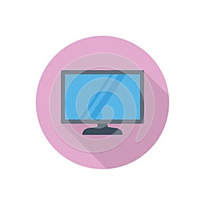 Screen vector flat color icon