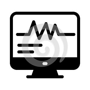 Screen vector glyph flat icon