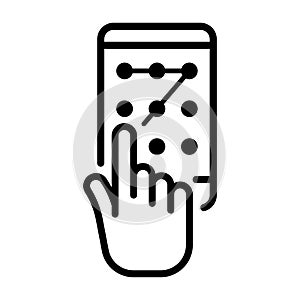 Screen lock pattern password background