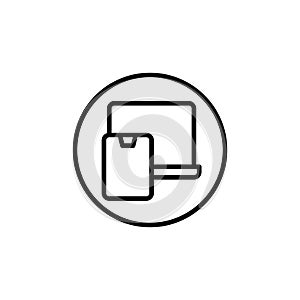 Screen mirroring icon Thin vector set