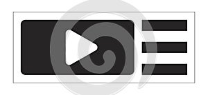 Screen with play button 2D linear cartoon object