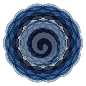Screen printing pattern. Radiant frame. Abstract vortex. Circular pattern