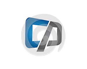 screen rectangle cp letter logo