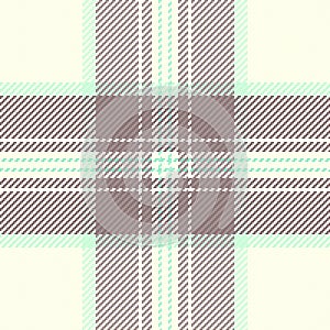 Screen seamless fabric background, designer check textile vector. Throw plaid pattern tartan texture in light and pastel colors