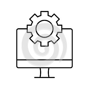 Screen settings Vector icon which can easily modify or edit