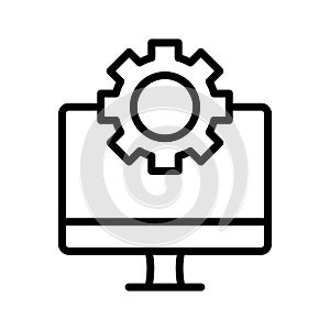 Screen settings Vector icon which can easily modify or edit
