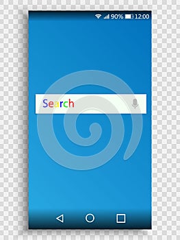 Screen of smartphone for user interface design for your design