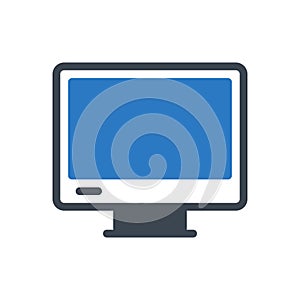 screen vector glyph colour icon