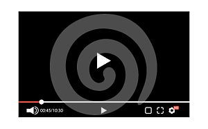 Screen video player. template for a web site