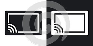 Screencast icon isolated on white background