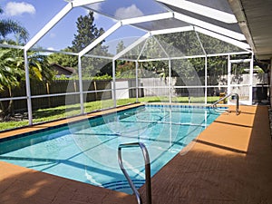 Screened pool attached to lanai