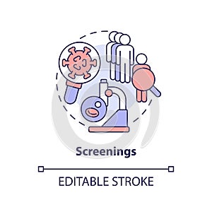 Screenings concept icon