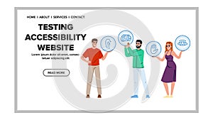 screenreader testing accesibility website vector photo