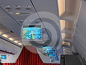 Screens in an Airplane