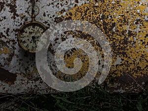 Screensaver background with antique clock