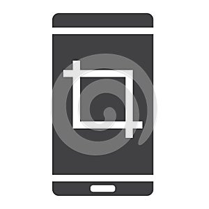 Screenshot glyph icon, web and mobile, camera sign photo