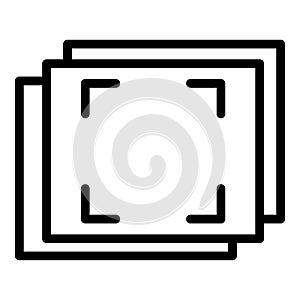 Screenshot icon outline vector. Screen image