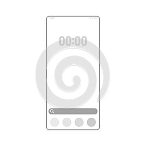 Screenshot taking tool smartphone interface vector template. Mobile app page color design layout. Camera display capturing