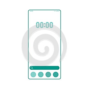 Screenshot taking tool smartphone interface vector template. Mobile app page color design layout. Camera display capturing
