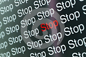 screenshot of a texture with the word STOP photo