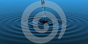 3D rendered xray blue