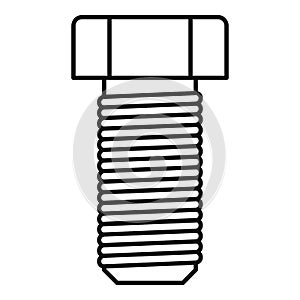 Screw-bolt nail icon, outline style