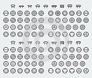 Screw Drive Types and Heads of Screws or Bolts