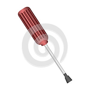 Screw-driver Icon - realistic vector illustration.