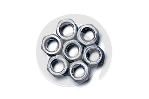 Nuts Tesselar Pattern isolated on White