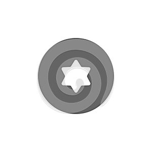 Screw, screwdriver, star icon. Element of materia flat tools icon