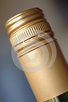 Screwcap on wine bottle