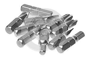 Screwdriver Bit Replacement Set Macro Isolated